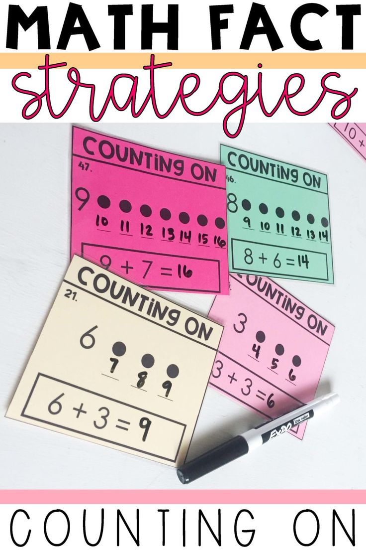 the printable math fact strategy for students to practice counting on numbers and place value