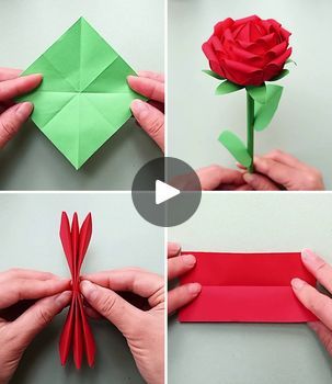 how to make an origami rose with paper