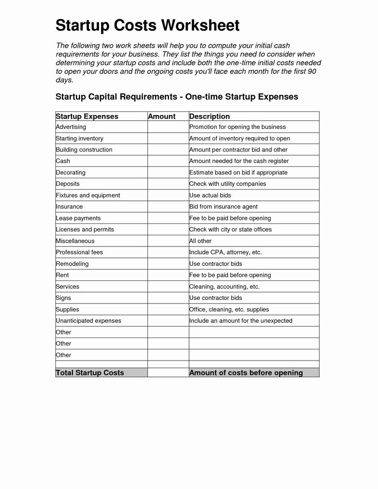 the start up worksheet is shown in black and white