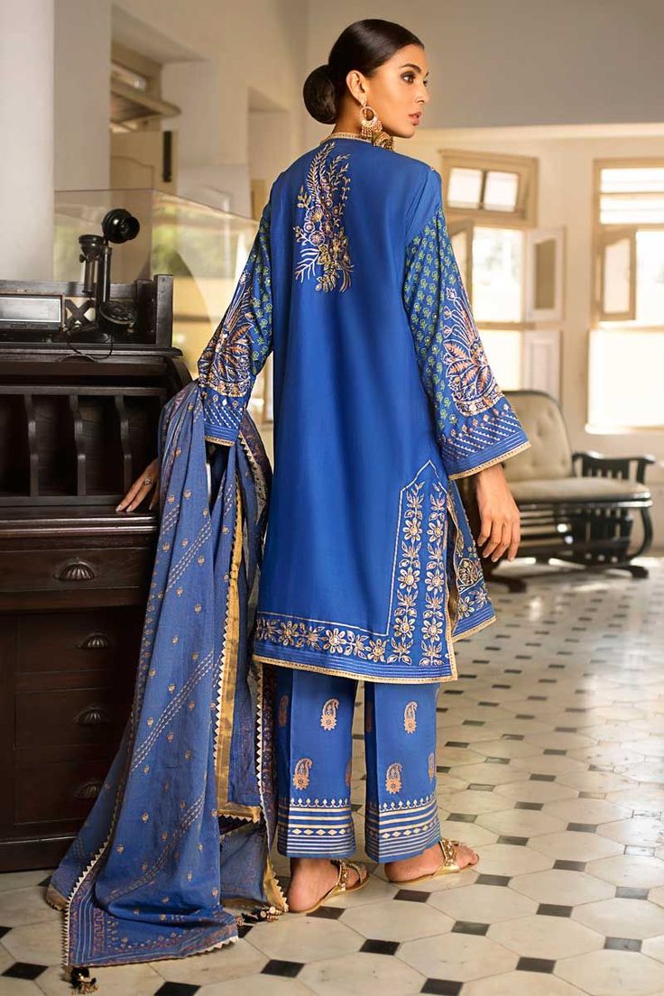 Eid dresses Pakistani with fascinating embroidery all over. Eid dresses Pakistani with fast delivery and customized size ready to sparkle your Eid look. Blue Dresses With Resham Embroidery In Cotton Silk, Blue Anarkali Cotton Silk Sharara, Blue Mulmul Kurta With Zari Work, Blue Semi-stitched Cotton Silk Kurta, Semi-stitched Blue Cotton Silk Kurta, Unstitched Blue Cotton Silk Sharara, Blue Cotton Silk Sharara For Festive Occasions, Blue Raw Silk Traditional Wear With Mirror Work, Eid Blue Cotton Silk Kurta