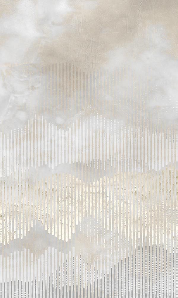 geometric abstract mountains mural wallpaper Geometric Mural, Wallpaper Texture, Gold Effect, Vertical Lines, Wall Texture, Mountain Landscape, Metallic Gold, Mural Wallpaper, The Line