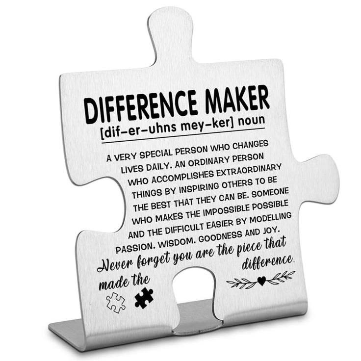 a puzzle piece with the words differences on it