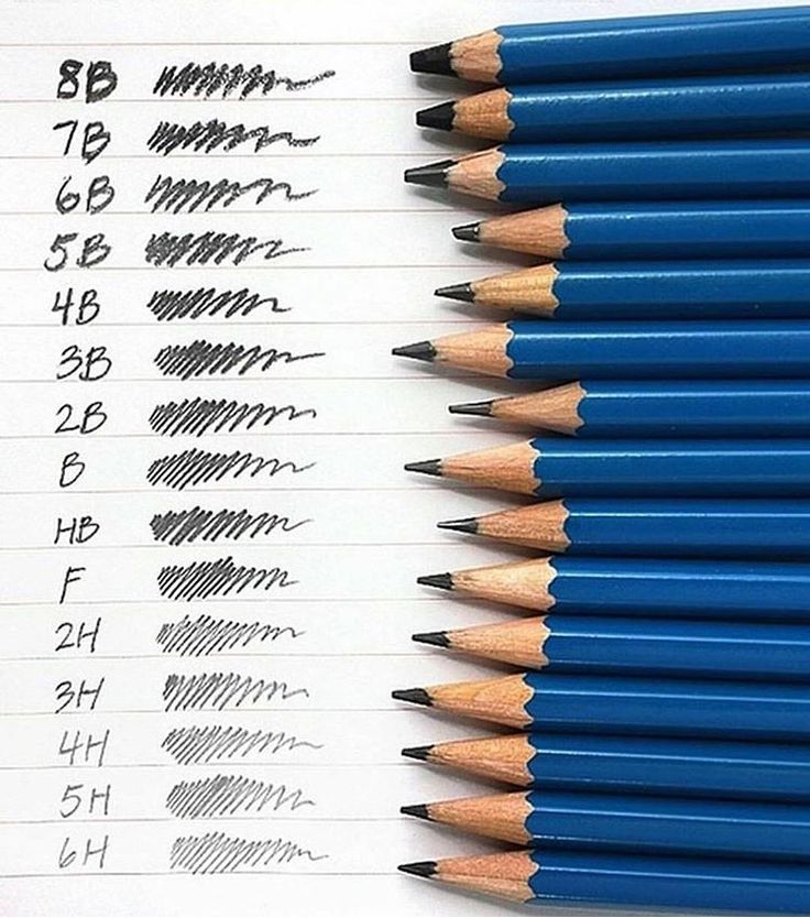 several pencils are lined up next to each other