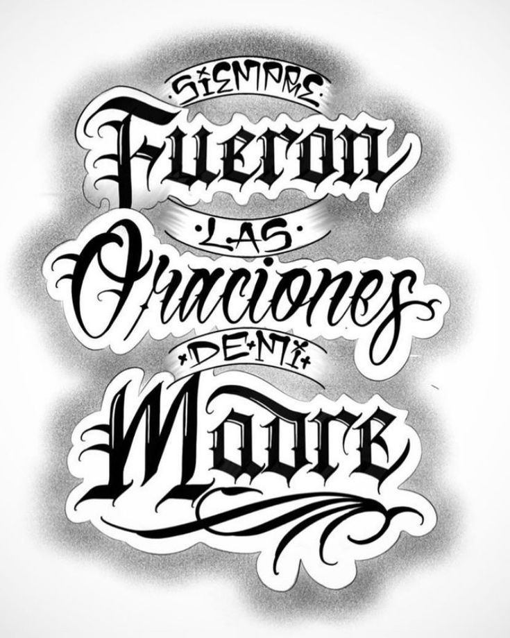 some type of lettering that is black and white