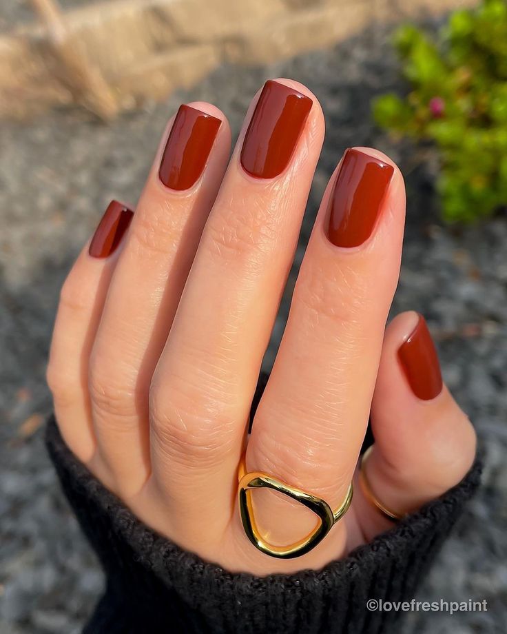 Cute Nails Square, Fall Nails Cute, Red Orange Nails, Nails Essie, Nail Care Diy, Color Terracota, Pedicure Colors, Graduation Nails, Fall Manicure