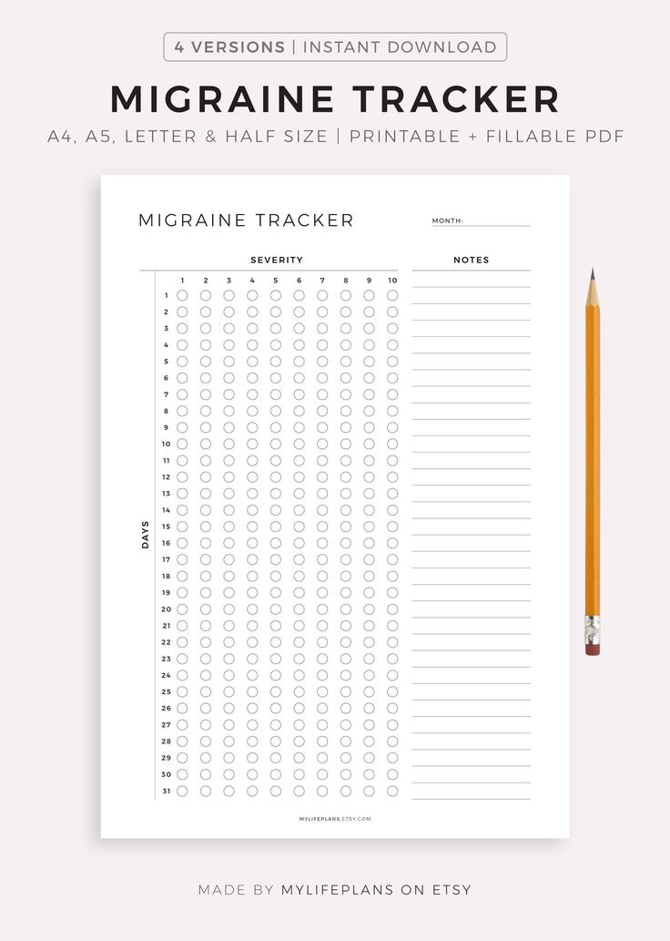 Monthly Migraine Tracker Printable Template, Headache Pain Tracker, Migraine Severity, Health Planner, A4/A5/Letter/Half, Instant Download plannergirl #studentplannerideas #plannerpeace #plannersforbusymoms. Bujo Headache Tracker, Headache Tracker Printable, Migraine Tracker Printable Free, Headache Tracker, Migraine Tracker, Daily Energy, Health Tracker, Health Planner, Hole Punches