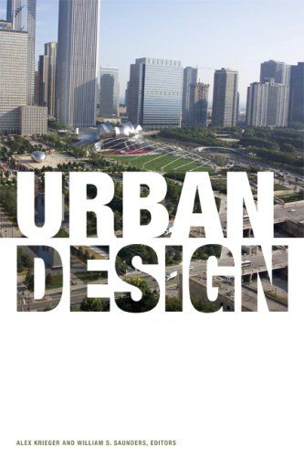 an aerial view of a city with the words urban design