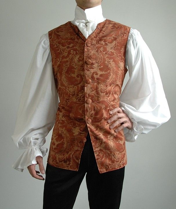 Red Damask 18th Century Waistcoat 1700s Outfits Men, Duke Outfits 18th Century, 18th Century Costume Men, Men's 18th Century Fashion, 1770s Fashion Men, 1660s Fashion Men, Russian Royalty Fashion Male, 1700s Fashion Mens Poor, 18century Fashion