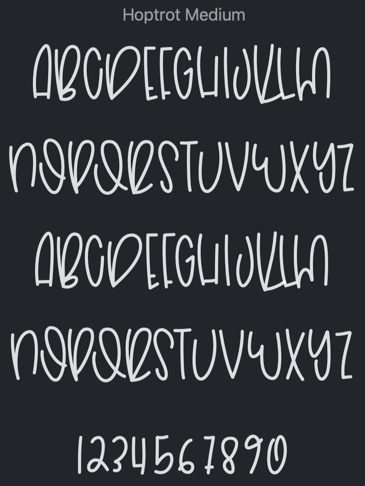 the font and numbers are drawn in white ink on a black background, which is also used