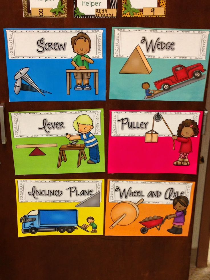 the door to a classroom with pictures on it and words in different colors that say we are