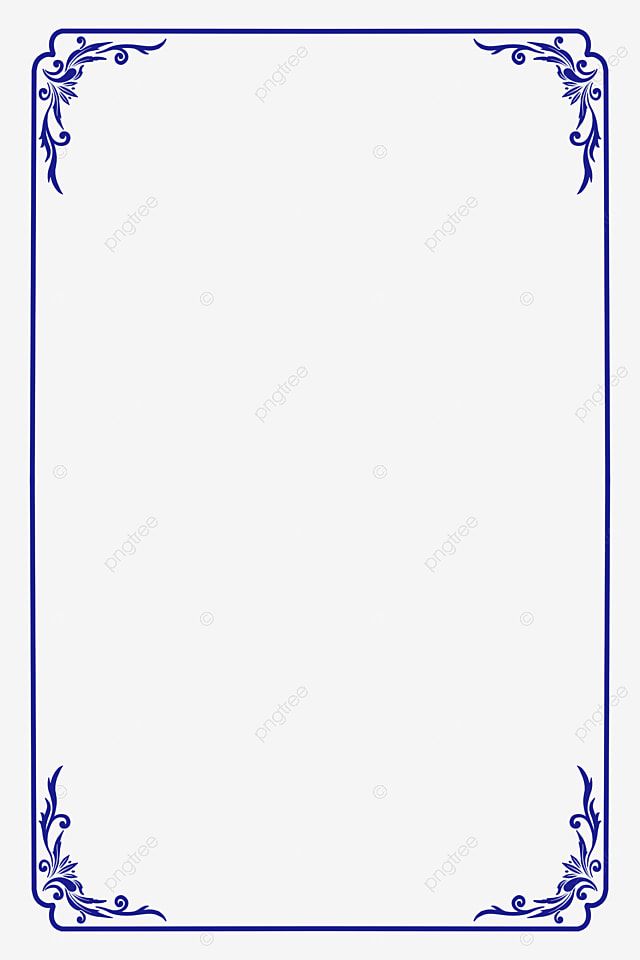 a blue and white frame with an ornate design on the edges, borders, frames, border