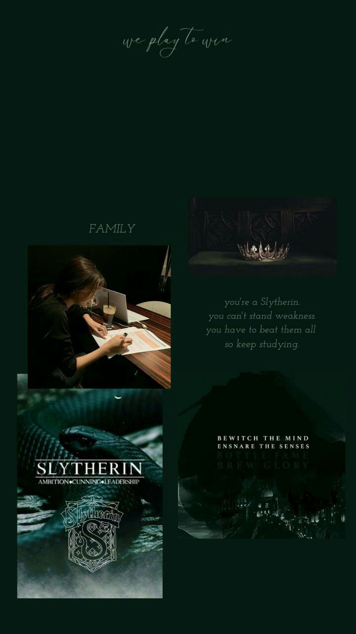 the website design for slytherin