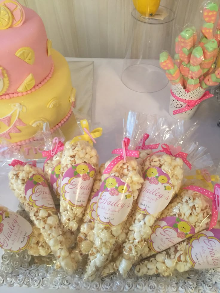 a table topped with lots of candy covered treats