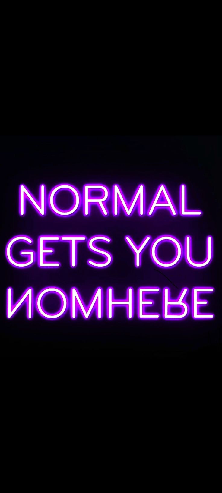 a neon sign that says normal gets you momhebe