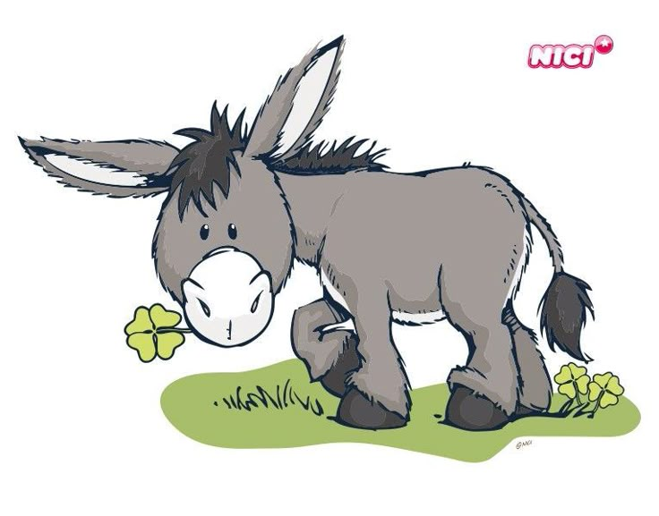 a donkey with a flower in it's mouth