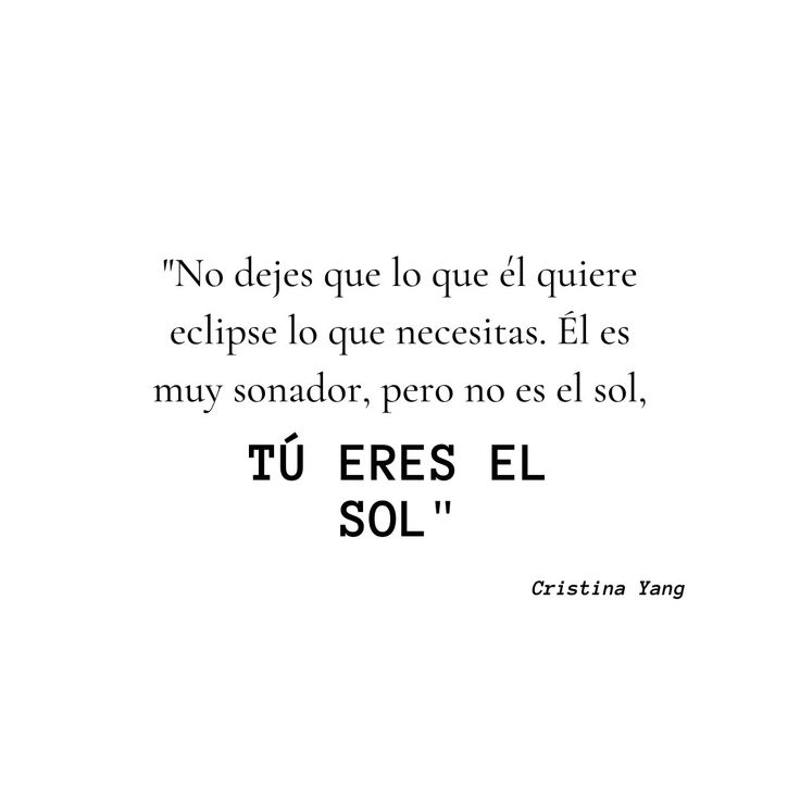 an image with the words tu eres el soli in spanish on white paper