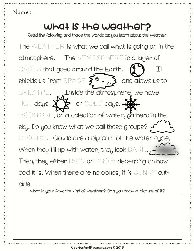 the weather worksheet for kids to learn how to write and understand what it is