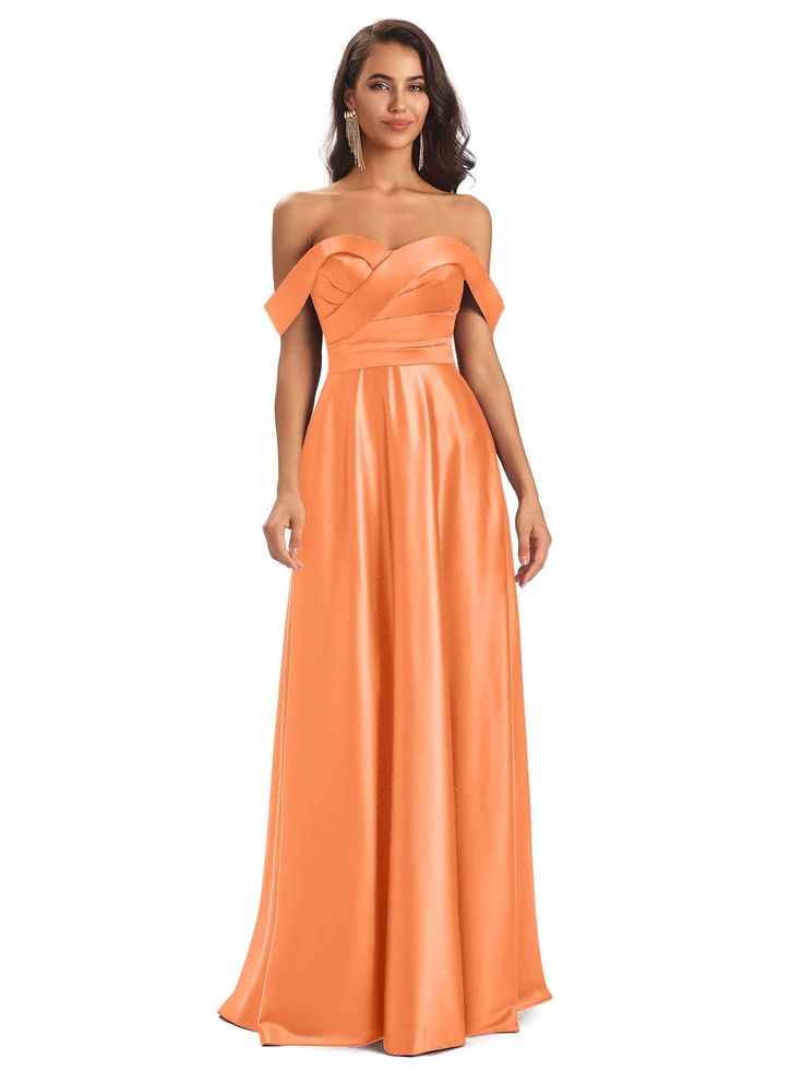 orange|lina Off-shoulder Orange Maxi Dress For Spring, Elegant Orange Floor-length Dress, Orange Floor-length Evening Dress, Orange Fitted Off-shoulder Maxi Dress, Orange Floor-length Maxi Dress For Evening, Formal Prom Dresses Long, Bridesmaid Dresses Uk, Floor Length Prom Dresses, Prom Dresses For Sale