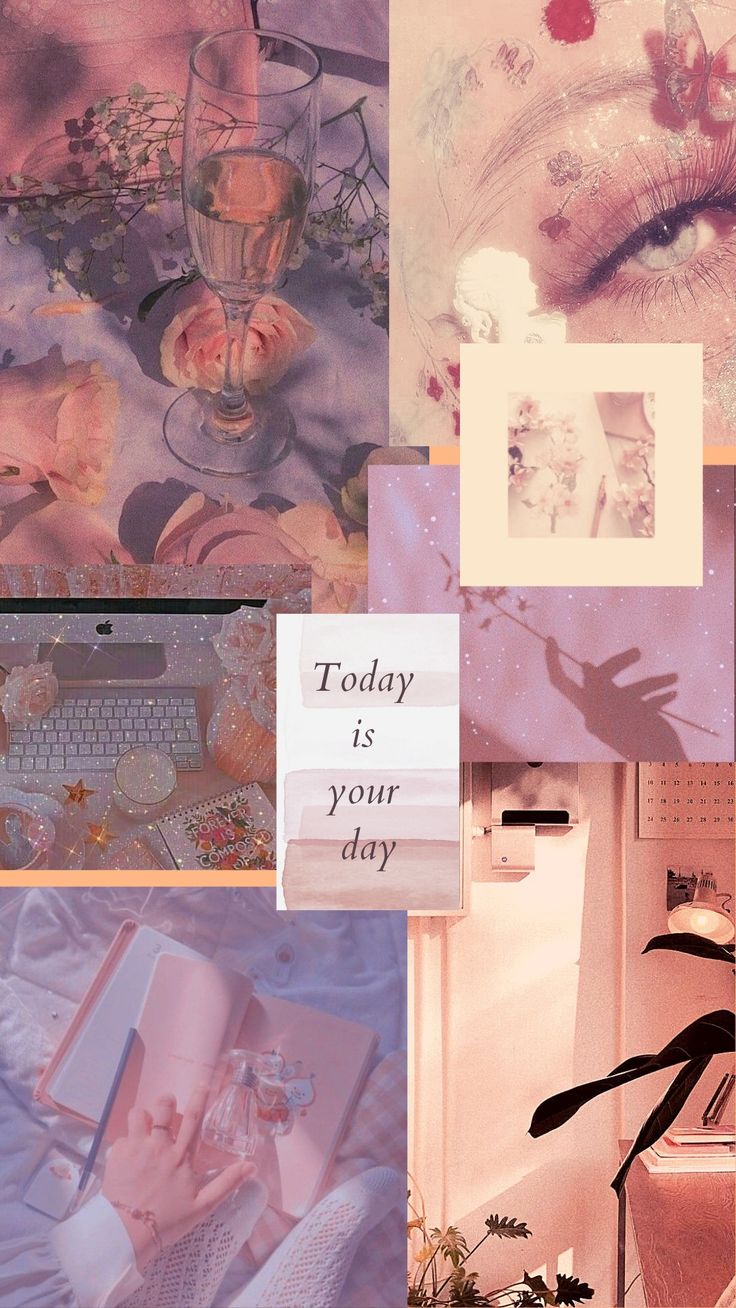 a collage of photos with words and pictures on them that say today is your day