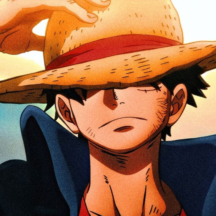 Luffy Cool Pics, One Piece Profile Pic, One Piece Aesthetic Icon, One Piece Laugh, One Piece Luffy Hat, One Piece Profile Picture, Luffy Laughing, Luffy Pictures, Luffy Face