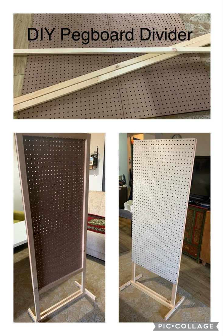 the diy pegboard divider is easy to make