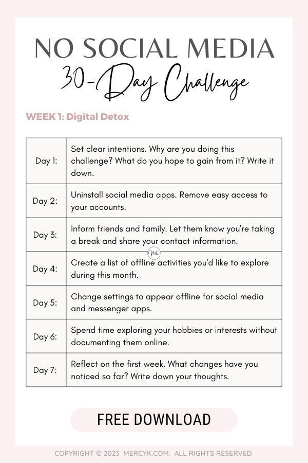 Looking to unplug, rediscover real connections, and find balance? Dive into the 'No Social Media 30-Day Challenge' to reclaim your time and live in the moment. Explore the benefits of going offline and embark on a journey of self-discovery. Start your digital detox today! #NoSocialMedia #30DayChallenge #DigitalDetox 30 Day Lifestyle Challenge, Getting Off Social Media, Social Media Challenge, Things To Do Without Social Media, What To Do Instead Of Social Media, Fasting Social Media, Social Media Fast, No Phone Day Ideas, No Technology Challenge