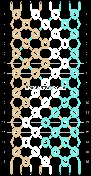 the diagram shows how to make an interlocked chain with two different colors and numbers