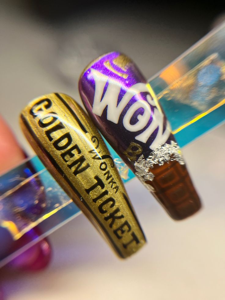 Willy Wonka Nails, Charlie And The Chocolate Factory, Willy Wonka, Chocolate Factory, Nails Art, Fashion Nails, Nail Art, Nails, Quick Saves