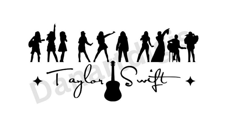 taylor swift silhouettes with the words taylor swift