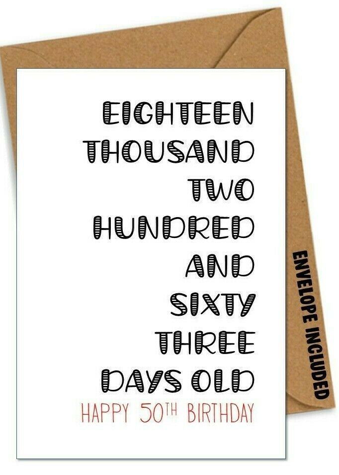 a birthday card with the words eighteen thousand thousand hundred hundred and sixty three days old