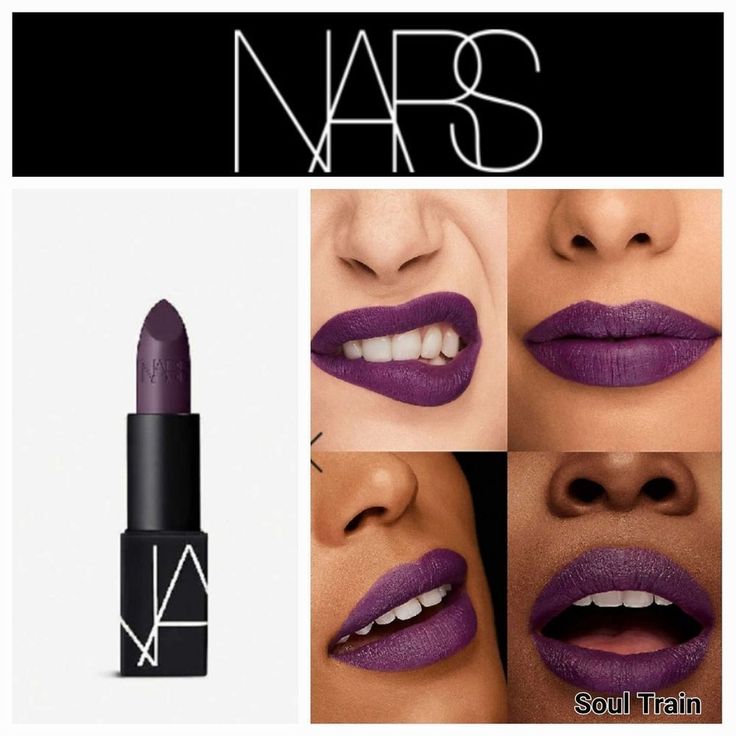 Color:Soultrain. New. Moderately Warm- Toned Dark Purple W/ A Matte Finish Nars Concealer Swatches, Dark Purple Lipstick, Nars Lip Pencil, Nars Bronzer, Nars Audacious Lipstick, Nars Powermatte Lip Pigment, Nars Lip, Matte Lipstick Colors, Nars Lipstick