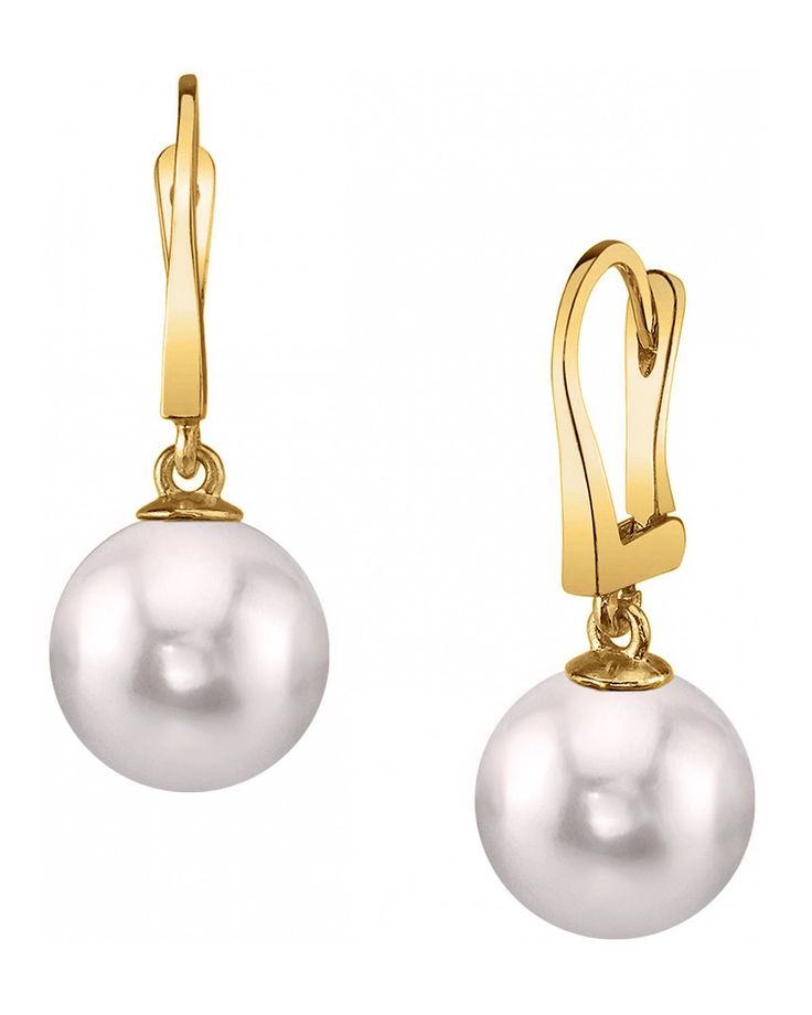 These earrings include two beautiful Certified Japanese Akoya Hanadama pearls with 'Very High' luster, our highest available. These stunning pearls hang from 14K white or yellow gold earrings to create a product that displays pure, classic elegance. Pearl White Formal Earrings With High Luster, Formal Pearl White Earrings With High Luster, Elegant Pearl White Earrings With High Luster, Elegant Pearl Earrings With Lever Back As A Gift, Formal Akoya Pearl Earrings With High Luster, Graceful Pearl White Earrings For Formal Occasions, Formal Pearl White Pearl Earrings With Elegant Design, Formal Pearl White Earrings With Elegant Design, Graceful White Earrings For Formal Occasions