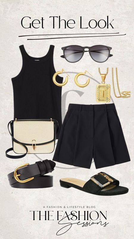 Gold Jewelry Outfit, Black And Gold Jewelry, Outfit Ideas Everyday, Casual Chic Outfits, Europe Outfits, Summer Capsule Wardrobe, Jewelry Outfit, Looks Chic, Summer Fashion Outfits