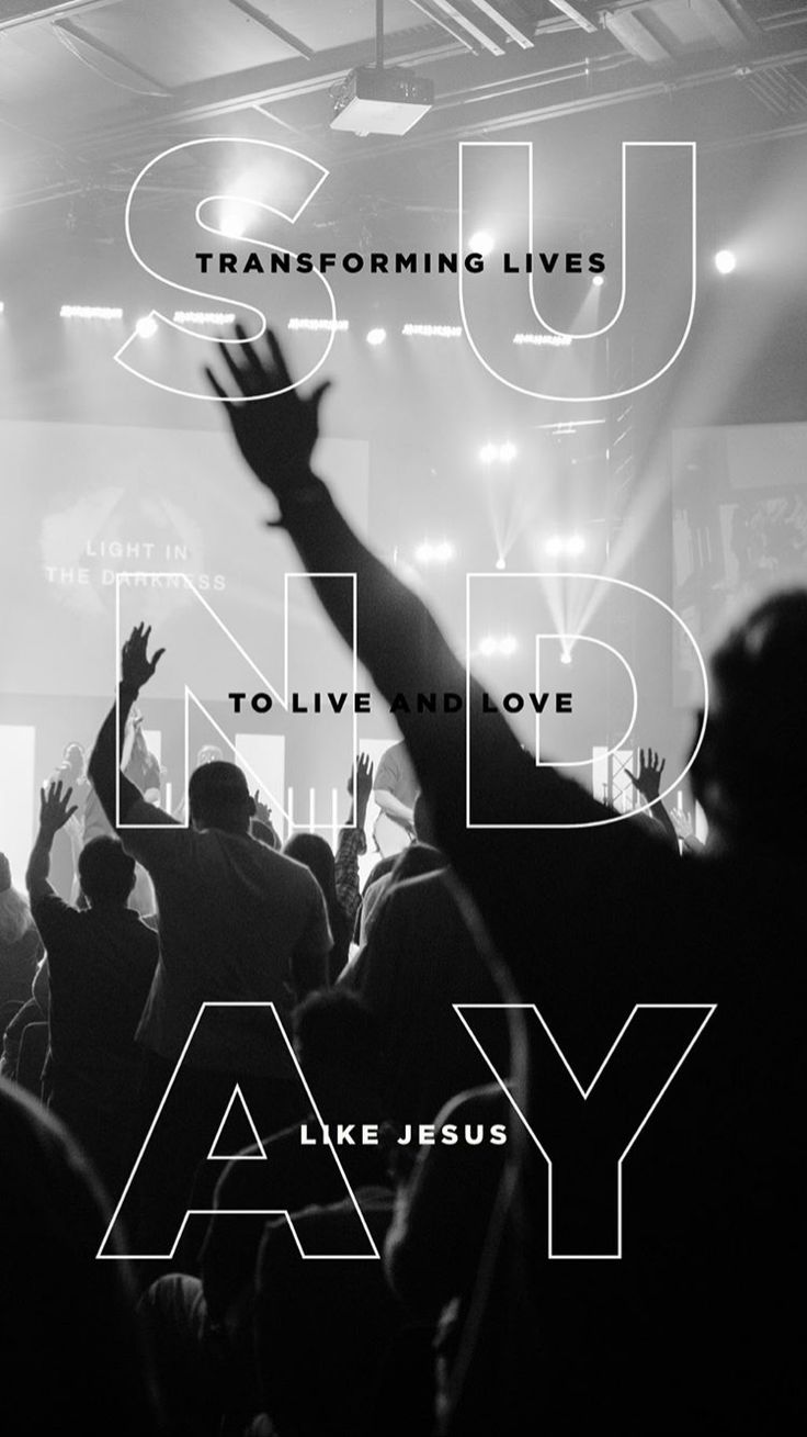 a black and white photo of people raising their hands in front of a crowd with the words, jesus transforming lives to live by love