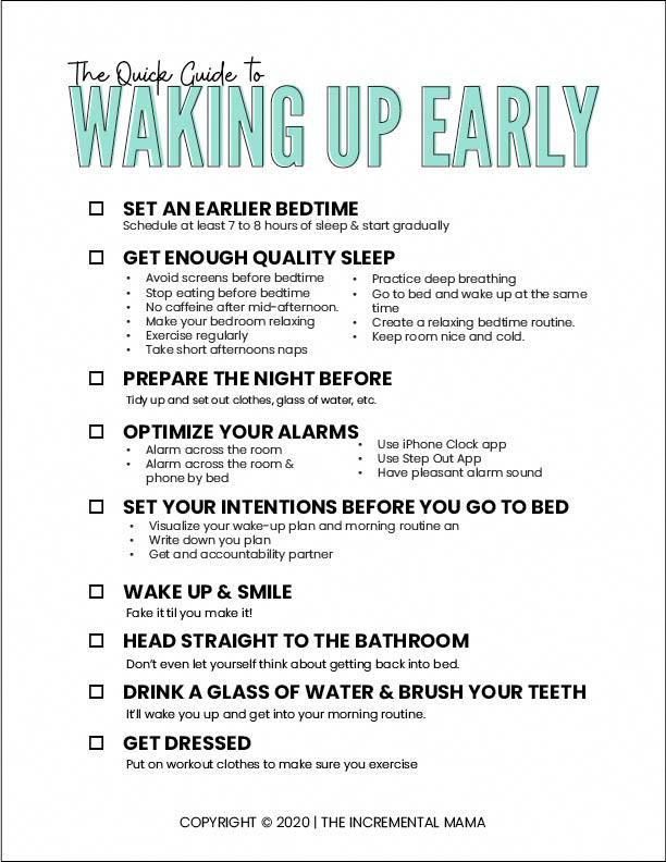 Tips To Wake Up In The Morning, How To Wake Up Better In The Morning, Routines For Different Wake Up Times, Best Time To Wake Up In The Morning, Getting My Life Together Checklist, How To Wake Up When Tired, Wake Up On Time, What Time Should I Wake Up, How To Not Wake Up Tired