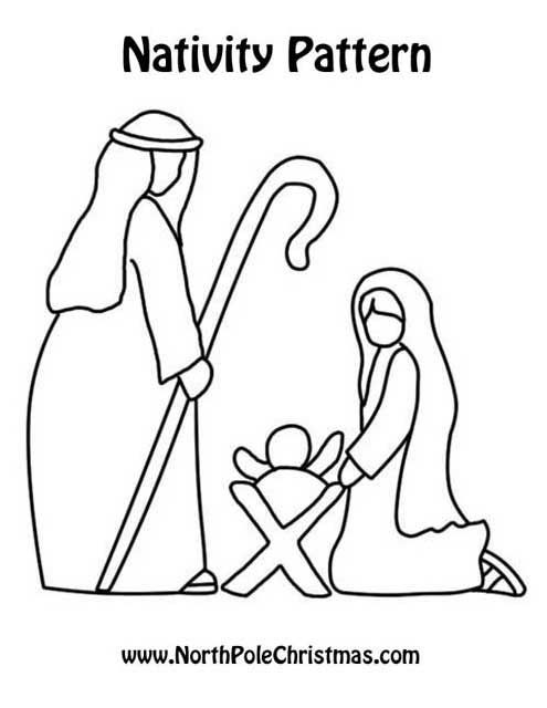 nativity pattern with the birth of jesus