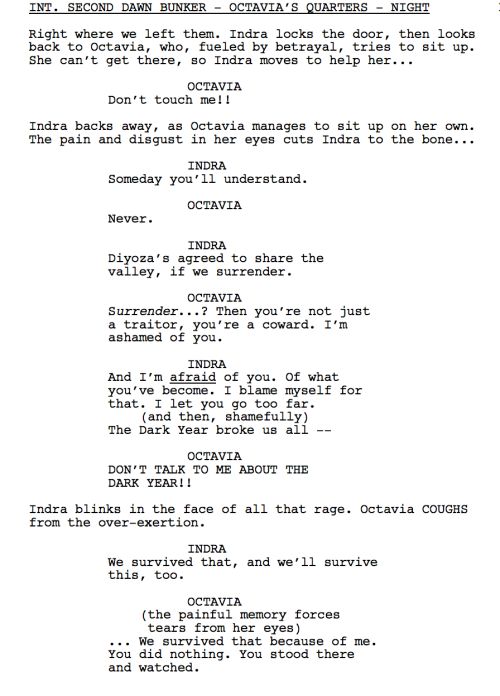 an old screenplay for the film, it's not easy to read or write