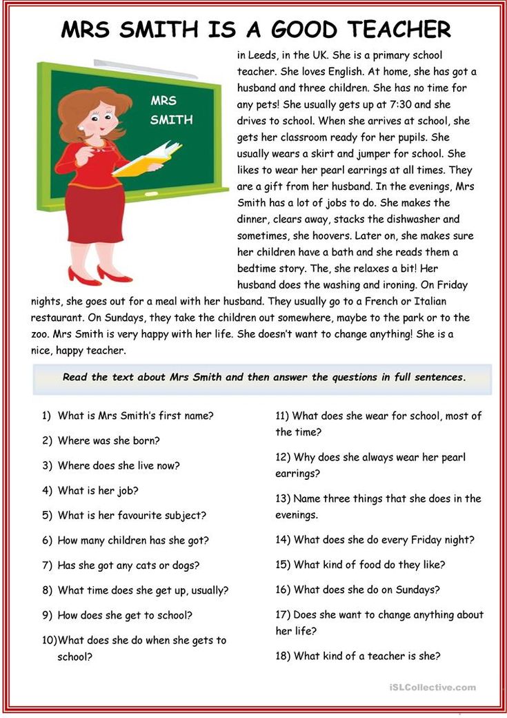 the worksheet for mrs smith's good teacher is shown in red and white