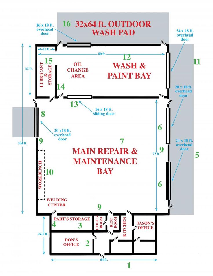 the main repair and maintenance floor plan for a washroom or office in an apartment