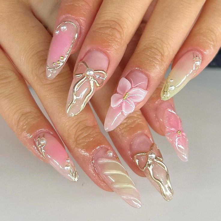 Greetings and welcome to my store. Hope you find a style you like. I only work with high-quality materials to create sturdy & long-lasting luxury press on nails that you can trust on. My nails will last for: 1- 2 days using adhesive tab (provided with the nail set) 2- 3 weeks using nail glue. You can reuse all of the nails multiple times if you take 🌺 𝐒𝐢𝐳𝐞: Please follow the instruction size measurement. You can customize all the size you want ,please send your size or style all you want ,we will made all the style you want. 🌺𝐏𝐫𝐨𝐜𝐞𝐬𝐬𝐢𝐧𝐠 𝐭𝐢𝐦𝐞: Every nail in my shop is handmade, hand painted with love & care. Please allow: 6 - 12 days for the nails to be made 4- 15 days for USPS to deliver your nails. Please want patiently, All of my nails are handmade and customized to f Pink Nails Wedding, Wedding Nails Chrome, Floral Nails Pink, Gel Nails Floral, Chrome Almond, Pink Stiletto Nails, Nails Floral, Nails Chrome, Nails 3d