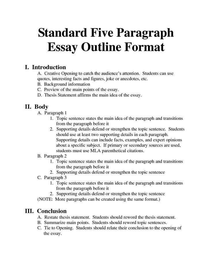 an outline for a research paper