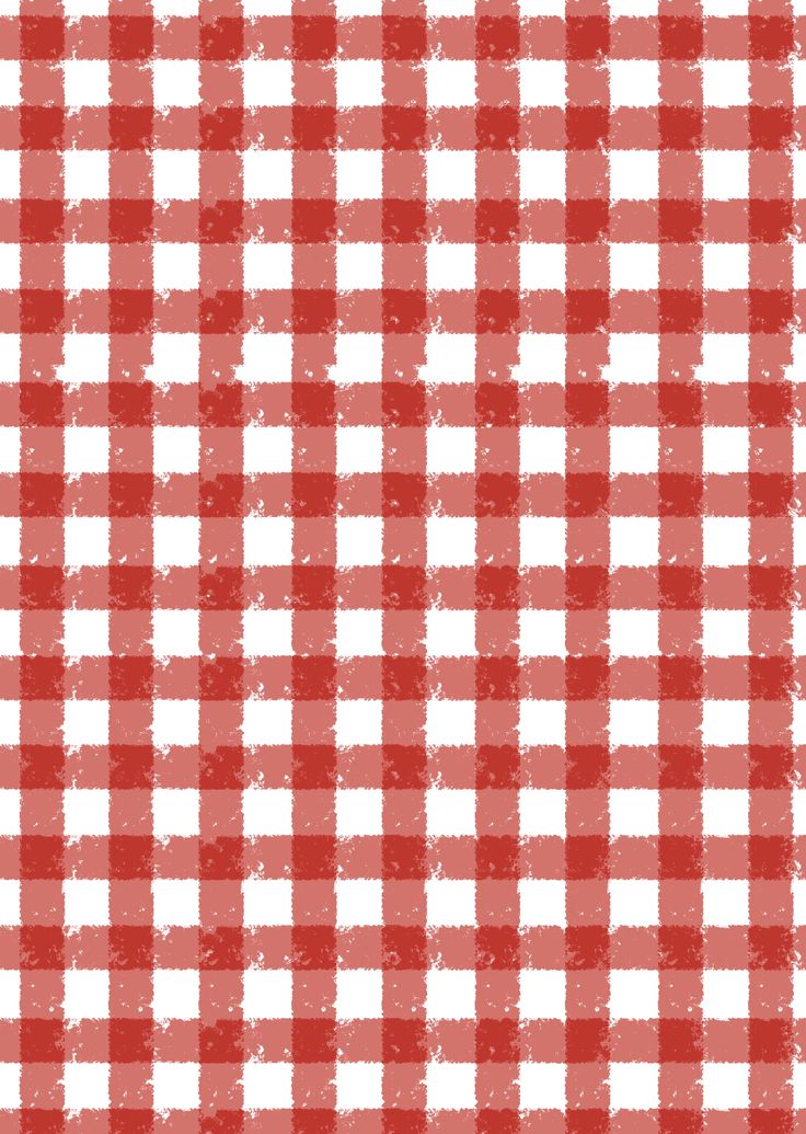 a red and white checkered tablecloth pattern with grungy lines on it