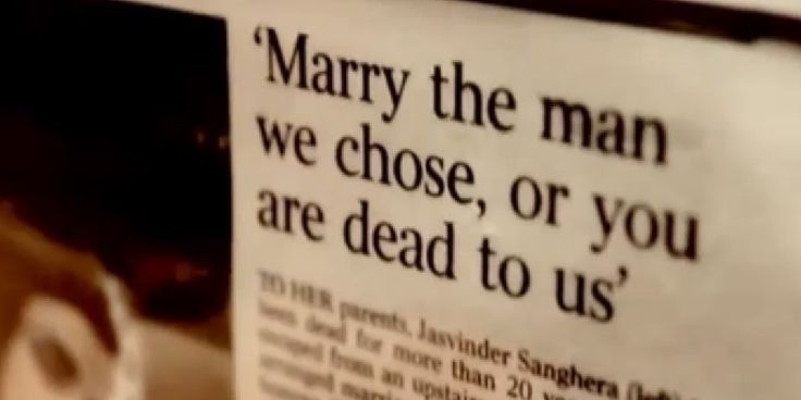 a newspaper with the words marry the man we choose, or you are dead to us