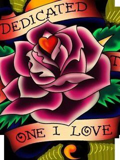 a rose with the words dedicated to one i love