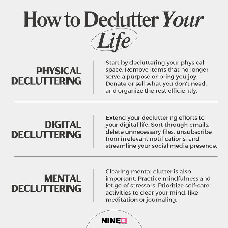 an info sheet with the words how to declutter your life written on it