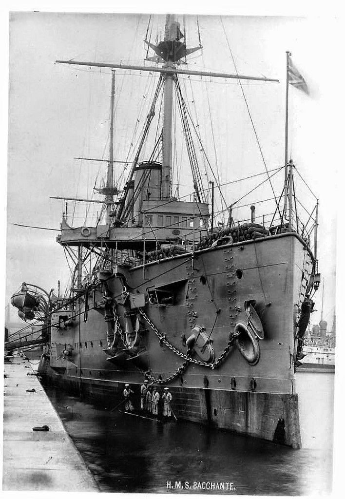 an old black and white photo of a large ship