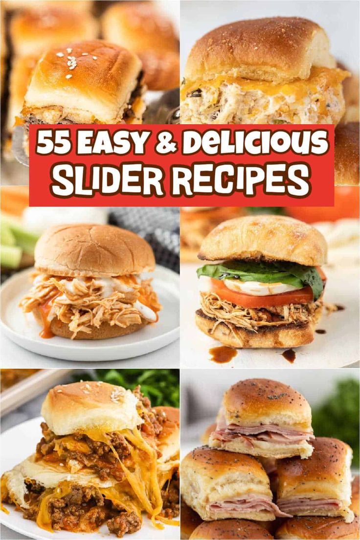 25 easy and delicious sliders that are ready to be eaten in the oven or on the table