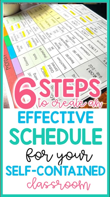 six steps to create an effective schedule for your self - contained classroom