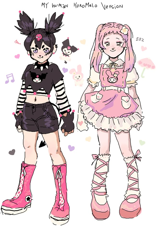 Human My Melody, My Melody Fanart, Sanrio Fanart, Sanrio Pfps, I Don't Belong Here, My Melody And Kuromi, Melody And Kuromi, Hey Hey Hey, Melody Hello Kitty