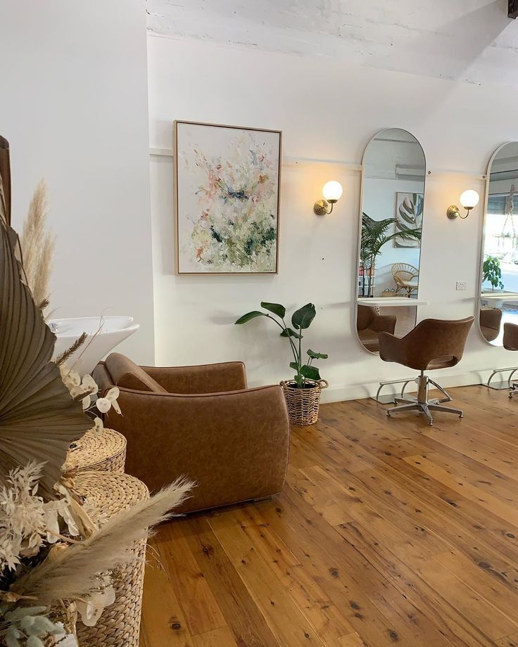 the salon is clean and ready for customers to take their own seats on the chairs